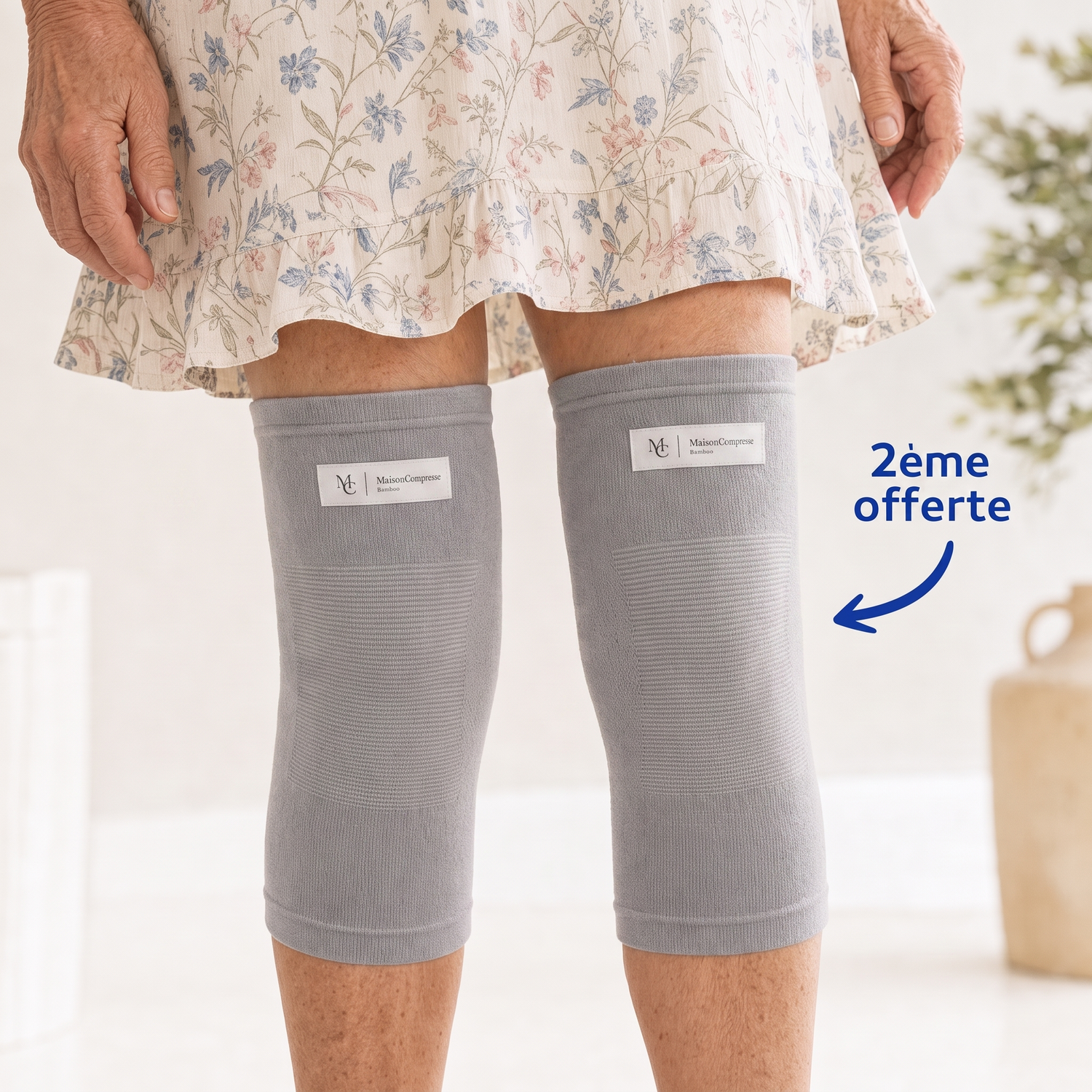 BambooFlex™ — Genouillère Rotulienne en Bambou pour Arthrose, Douleurs et Gonflement